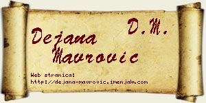 Dejana Mavrović vizit kartica